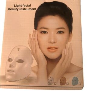 Light Facial Beauty Instrument LED Therapy Mask - White